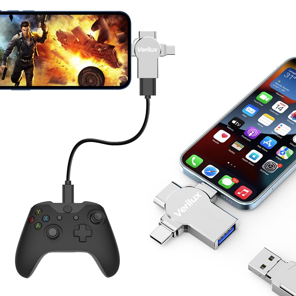 Verilux® 4-in-1 OTG Adapter PC Converter Verilux® 4-in-1 OTG Adapter PC Converter